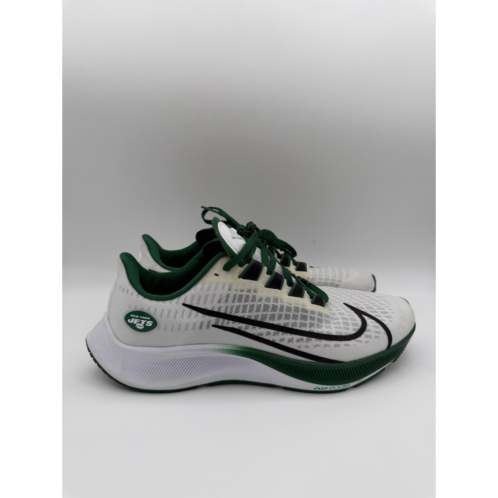 Nike Air Zoom Pegasus 37 New York Jets White Green Running Shoes CZ5453-100 8.5